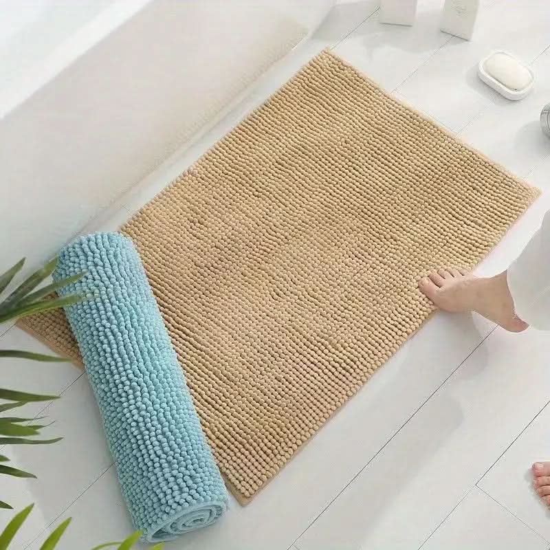 Chenille Bath Mat with Non-Slip Backing