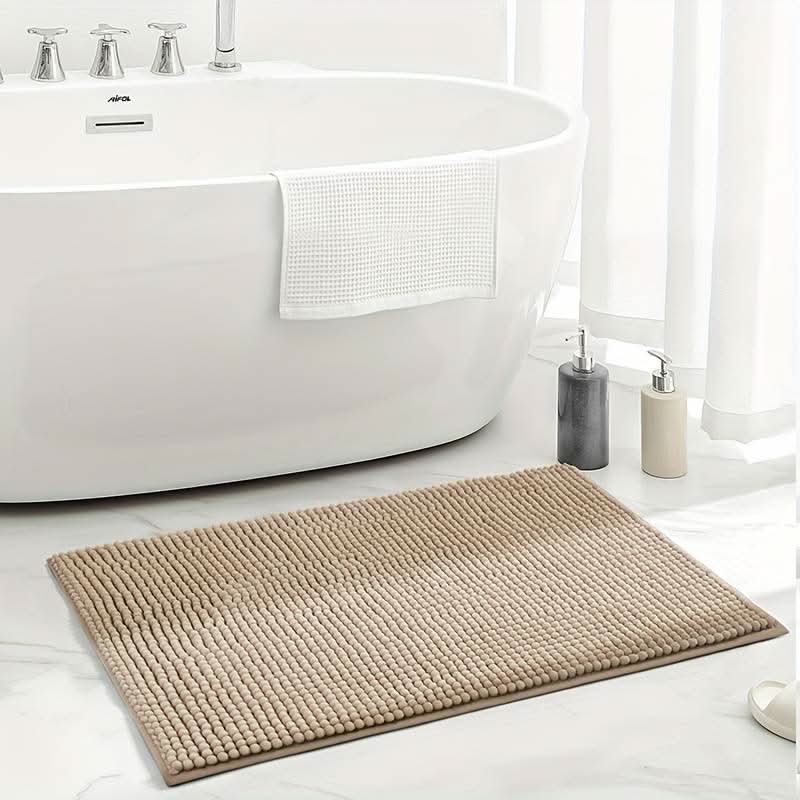 Chenille Bath Mat with Non-Slip Backing
