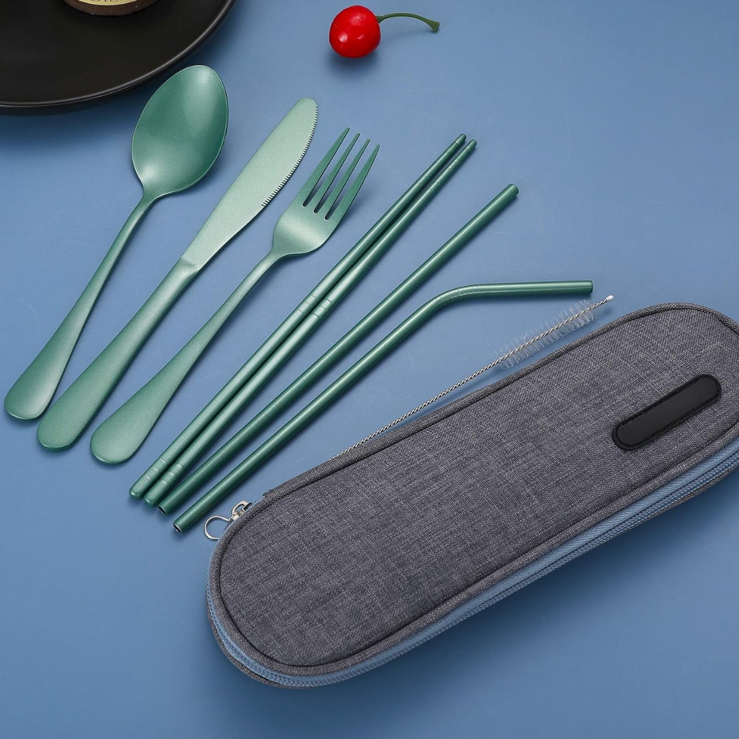 Cutlery Set GoCutlery | 4-piece for on the go | Stainless Steel & BPA-free | With Transport Case