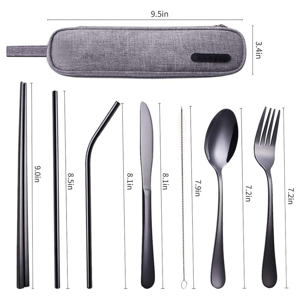 Cutlery Set GoCutlery | 4-piece for on the go | Stainless Steel & BPA-free | With Transport Case