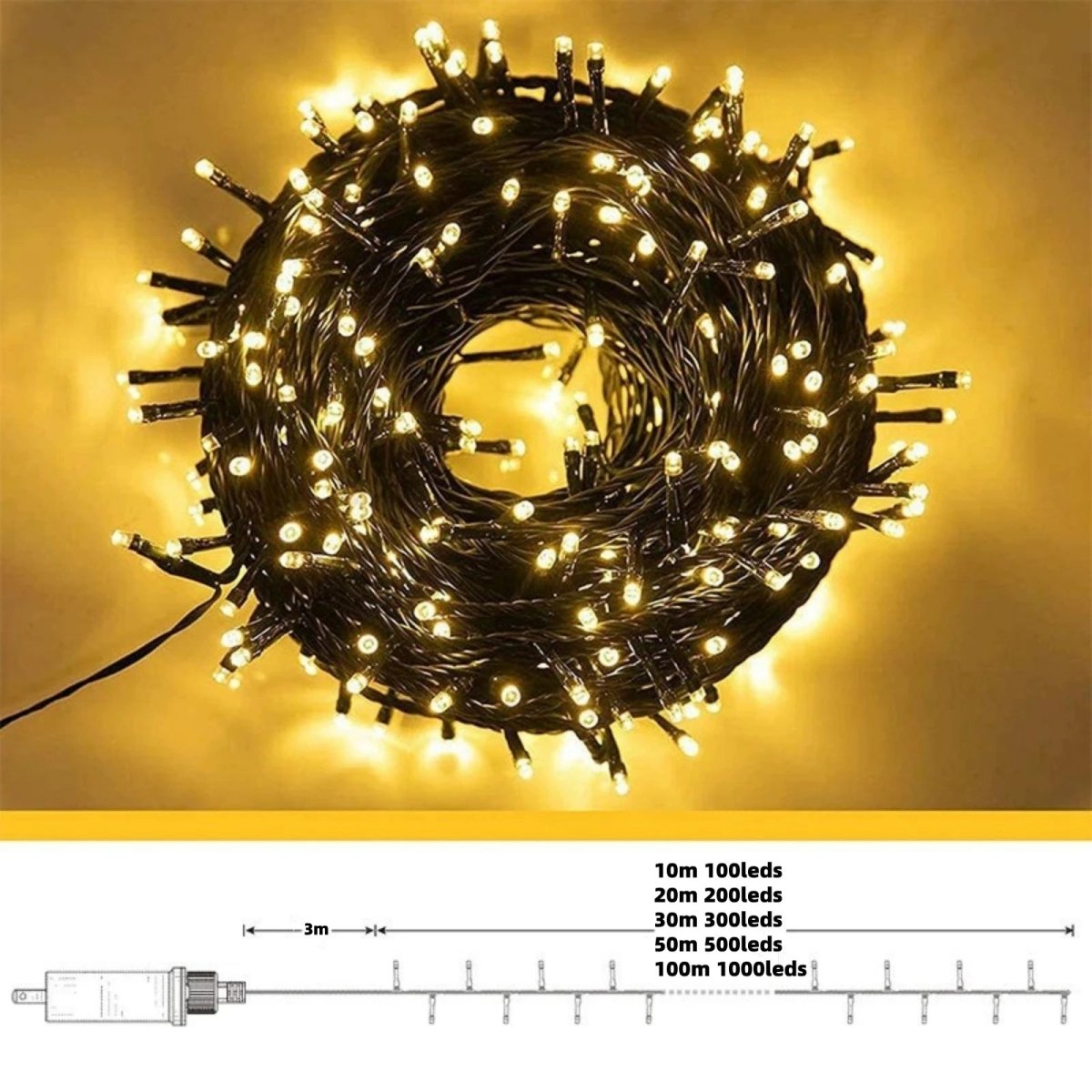 10 m weatherproof LED curtain lights for outdoor decoration