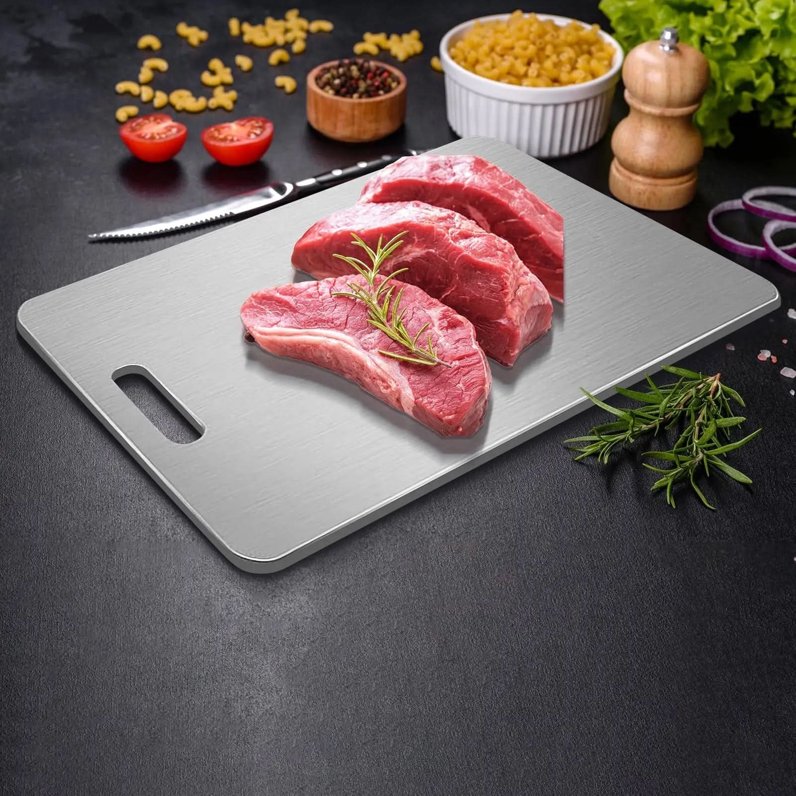 Stainless Steel Cutting Board for Professionals & Home Cooks