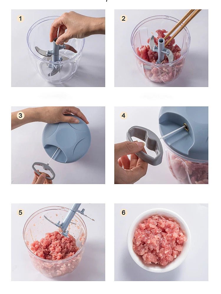 Robust manual meat grinder for home & professional kitchens