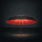 Storm umbrella for maximum wind protection