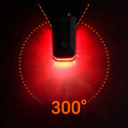 USB rechargeable bicycle rear light with automatic brake sensor and 300° visibility