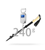 Joint-friendly trekking poles with anti-shock system made of carbon