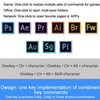 MK321BT Bluetooth 5.1 3 Keys Customizable Keys Gaming Office PS Clip Macro Programming Keyboard (Black)