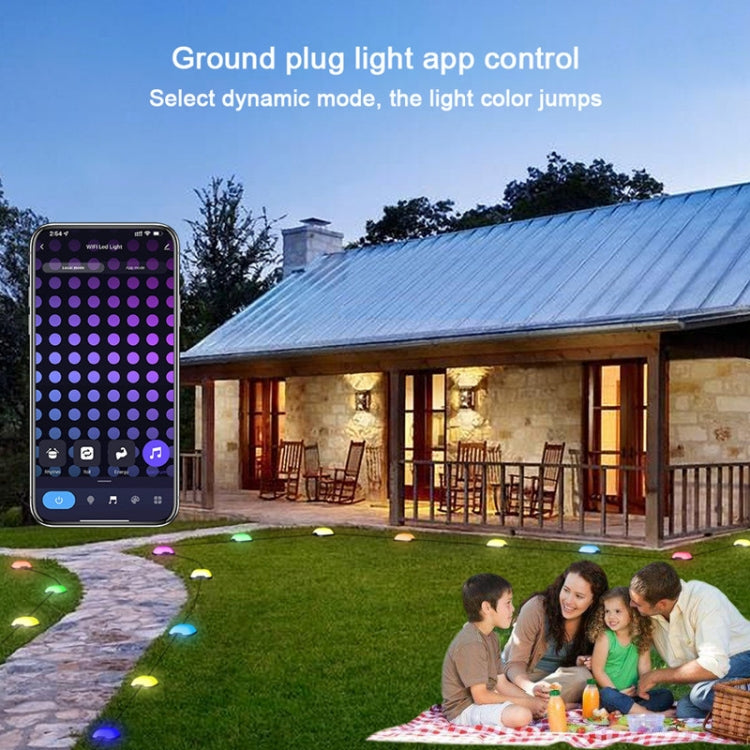 CP01 Outdoor WIFI Smart APP Control Garden Light Music Synchronization Outdoor Ground Lights (US Plug)