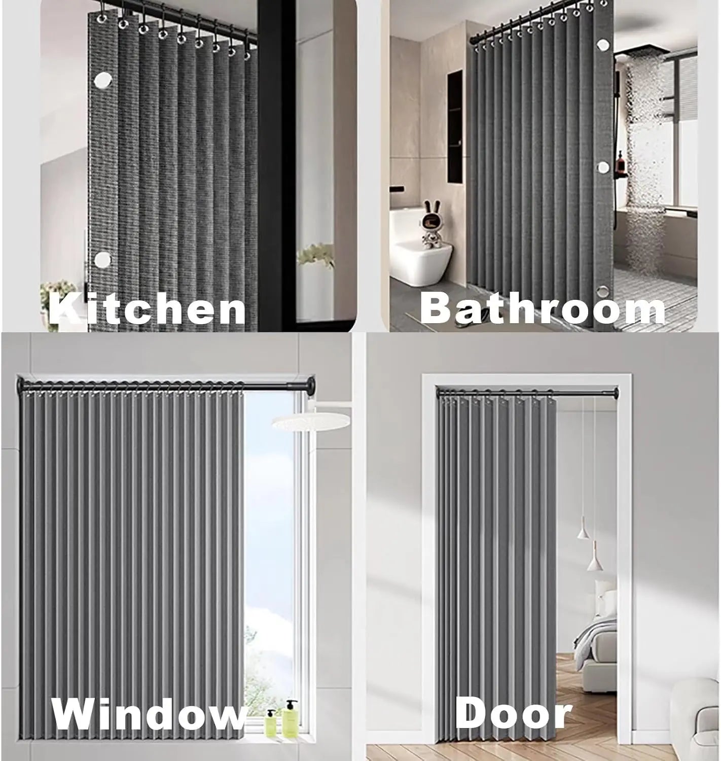 MagnaFold Foldable Shower Curtain with Magnets