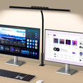 Lumavue LED Desk Lamp with Clamp | Extra Wide Illumination | Stepless Dimmable & Adjustable Color Temperature | For Home Office & Screen Workstation