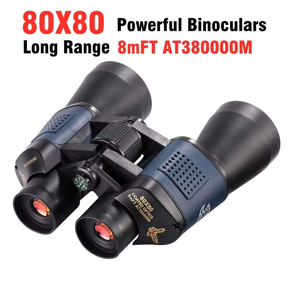 HD Zoom Portable Long Range Binoculars with BAK4 Prism for Outdoor Use