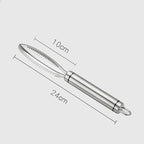 Kitchen block fish scale remover made of stainless steel | Hygienic fish skin scraper with bone tweezers | Rustproof & durable