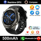 Outdoor smartwatch with GPS, compass & health monitoring