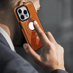 Magnetic iPhone case with invisible ring holder