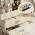 Rechargeable Cosmetic Organizer – Transparent Dustproof Makeup