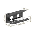 Cable Channel DeskFixx | Under-Desk Cable Management | No Drilling | Sturdy Steel Shelf | Black