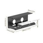 Cable Channel DeskFixx | Under-Desk Cable Management | No Drilling | Sturdy Steel Shelf | Black