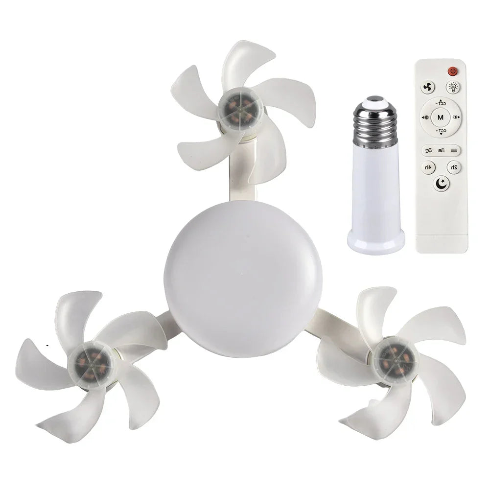 Ceiling Fan Light with Remote Control, Foldable Blades and 249–2000 Lumens