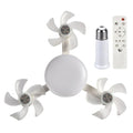 Ceiling Fan Light with Remote Control, Foldable Blades and 249–2000 Lumens