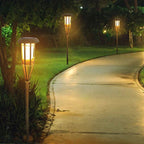 5-Piece Solar Torch Light Set – Flame Effect LED Garden Lights | Solar Powered & Weatherproof Outdoor Lighting