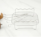 Grillessa BBQ Set | Stainless Steel Skewers & Rack | For Grill, Air Fryer & Oven