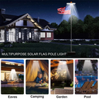 Elite Solar-Powered LED Flagpole & Outdoor Light