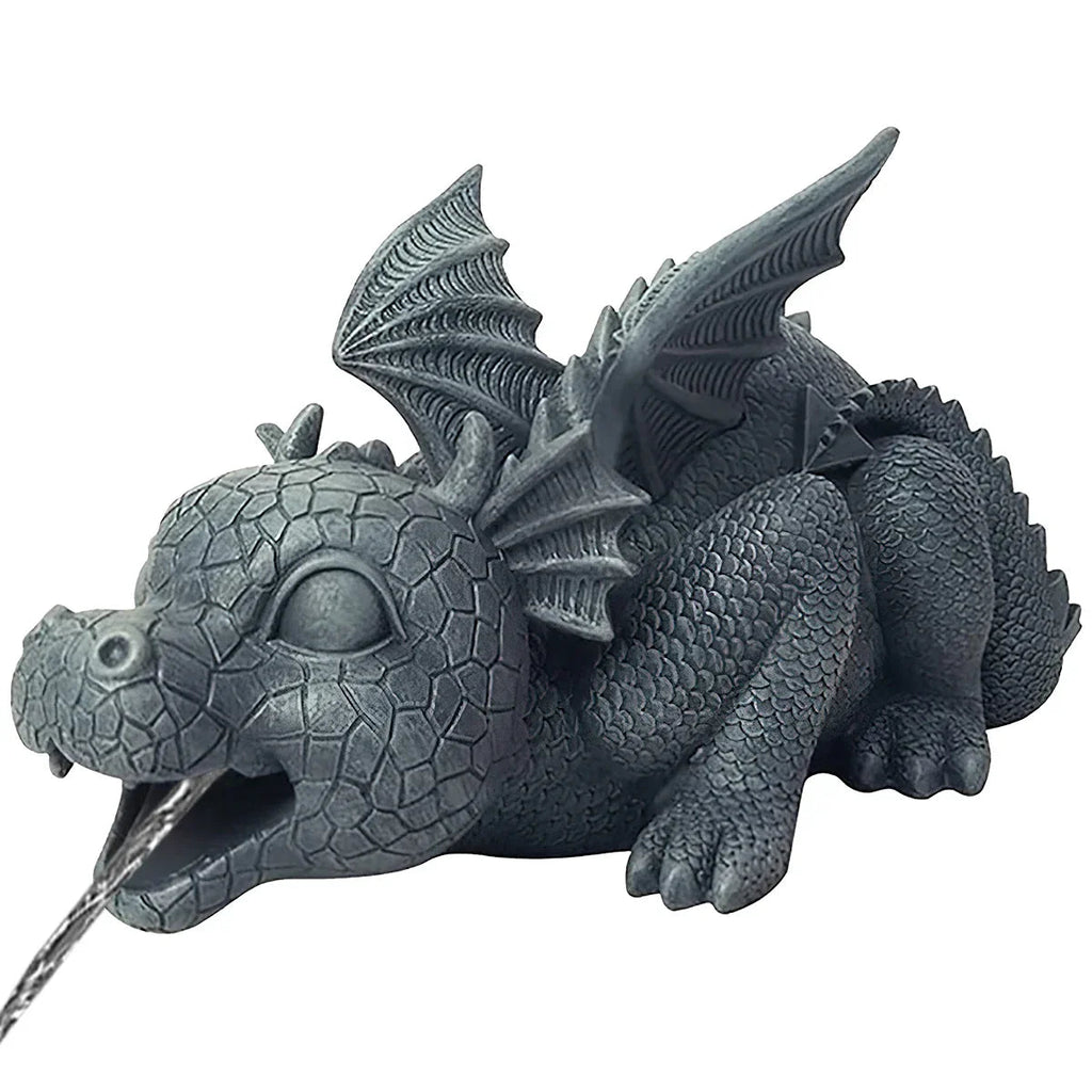Water spraying dragon statue made of resin Weatherproof Realistic water spray scenes resin garden decoration