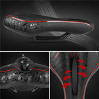 Gel Comfort Bicycle Saddle – The Most Comfortable Bike Seat for Road and MTB, Lightweight PU Leather, Gel + Foam Padding, 27cm x 16cm