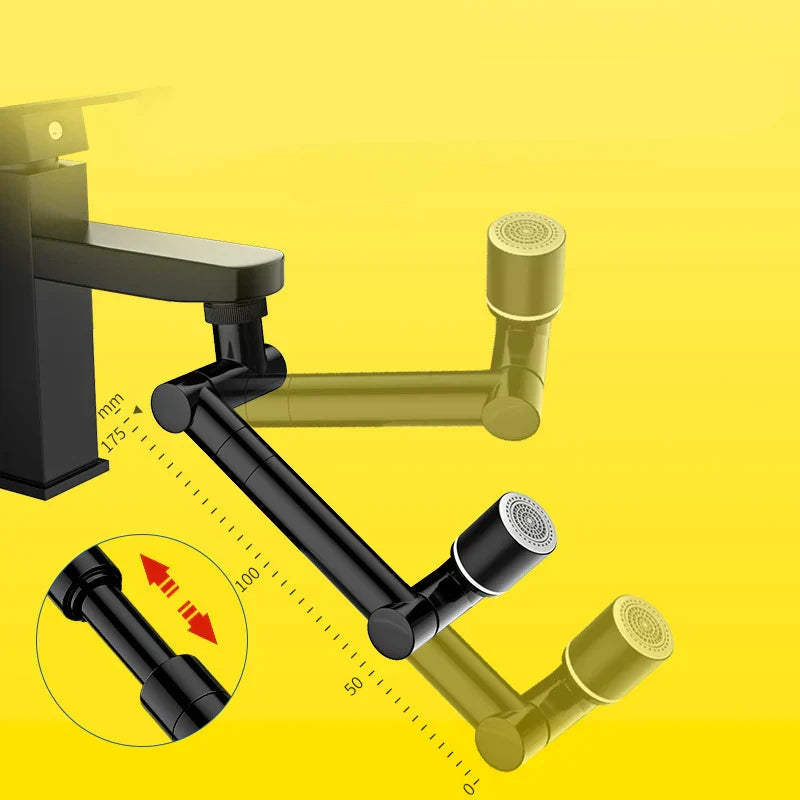 FlexiFlow 360° rotatable and extendable faucet head