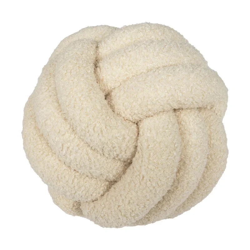 Boucle Rope Knot Ball Cushion