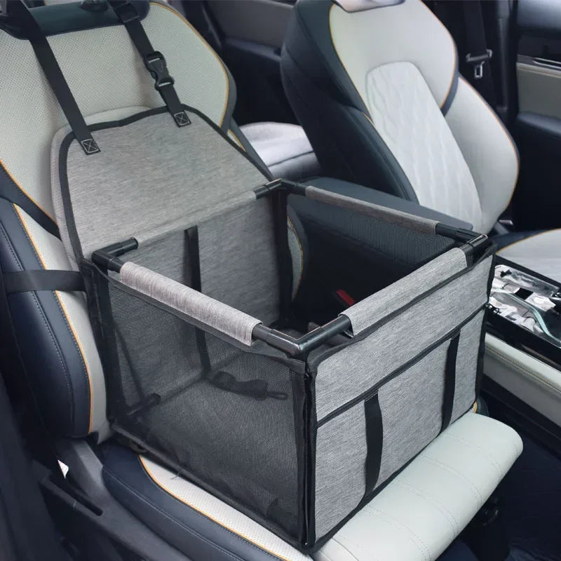 PawVoyage Waterproof Car Dog Seat | Carry Bag & Transport Basket | For small to medium dogs | 39×39×27 cm