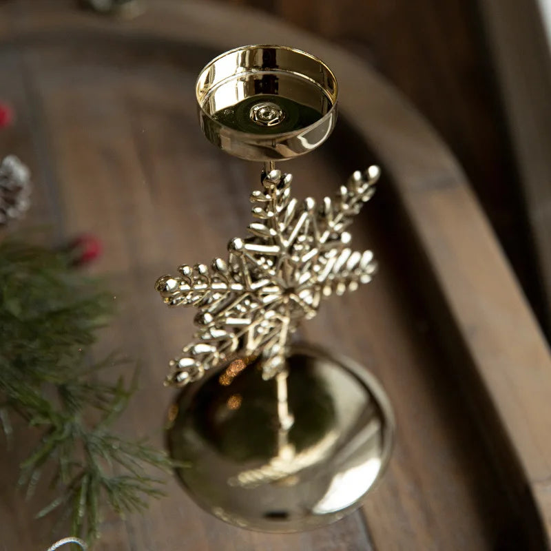 Iron Christmas Candlestick Holders