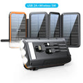 Solar Powerbank VoltCore X Pro 43800mAh | 20W Fast Charging | 10W Wireless Charging | Integrated Cables & LED Lamp | Outdoor & Travel