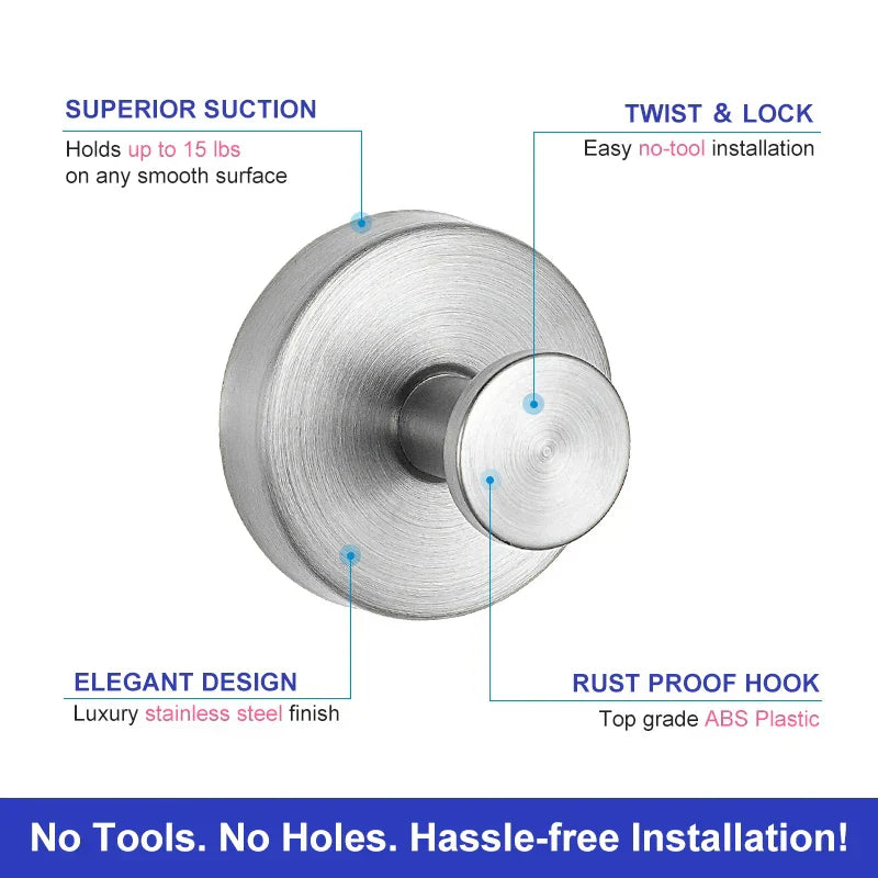 Saughaken – Secure and versatile: Strong metal hook for any surface