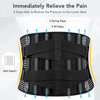 Breathable Lumbar Support Band with 360° Support and Memory Aluminum