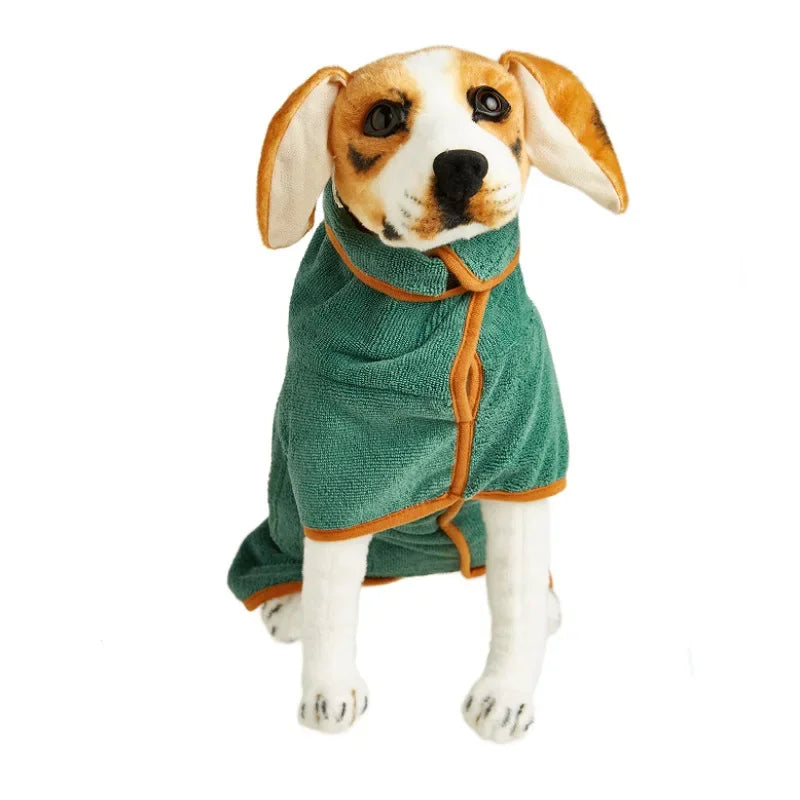 Pet bathrobe, highly absorbent and quick-drying