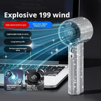 Diamond-Embellished Portable Fan with 199 Speed Settings and Type-C Recharge