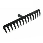 AgriZink Stainless Steel Garden Rake with 14 Tines | Robust Tool for Agriculture & Garden | For Leaves, Hay, Soil & Mulch | High-Quality Soil Rake