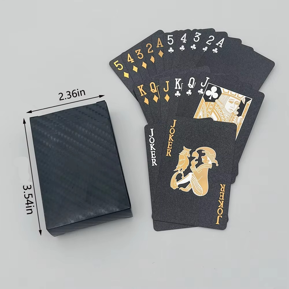 Luxury Black & Gold Waterproof Poker Playing Cards