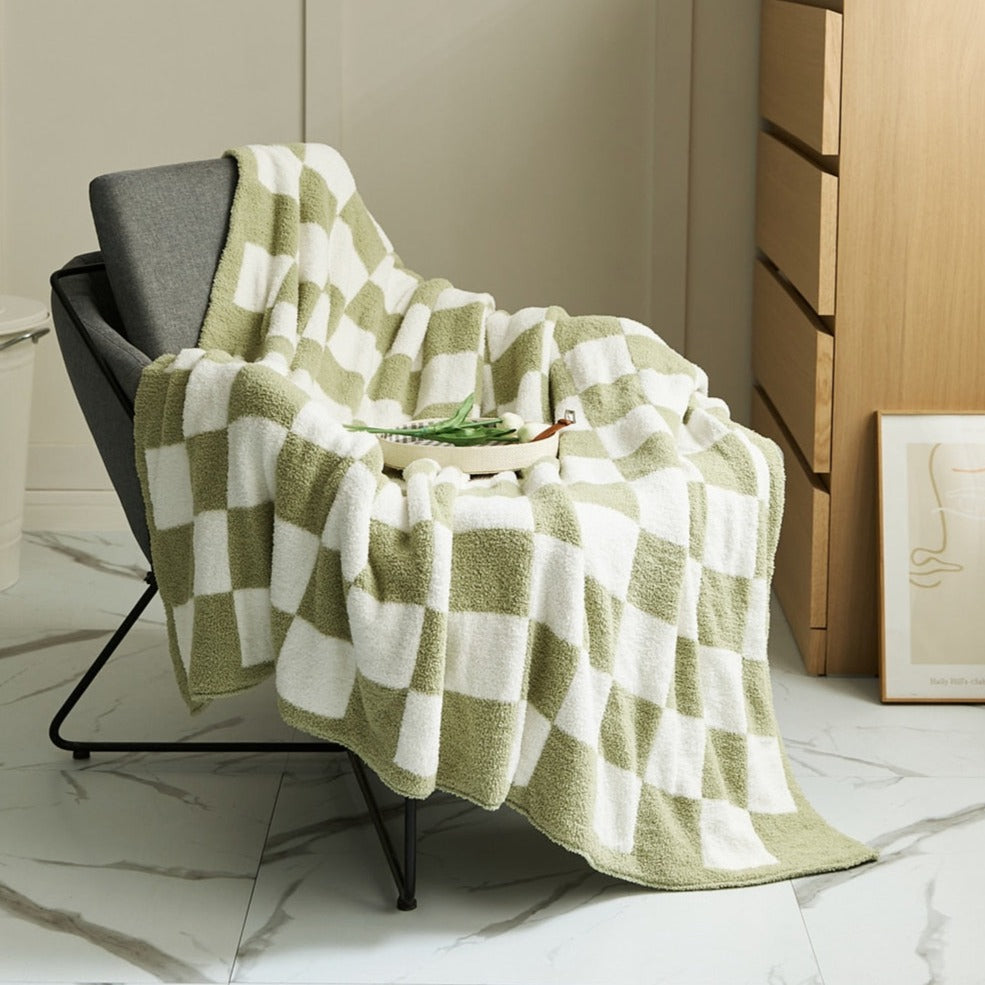 COLOURFUL CHECKERBOARD THROW