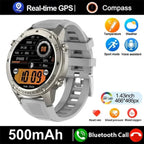 Outdoor smartwatch with GPS, compass & health monitoring