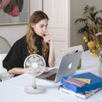 Breezio Folding Fan | 4 Speeds & Timer | Portable & USB | 90° Tilt