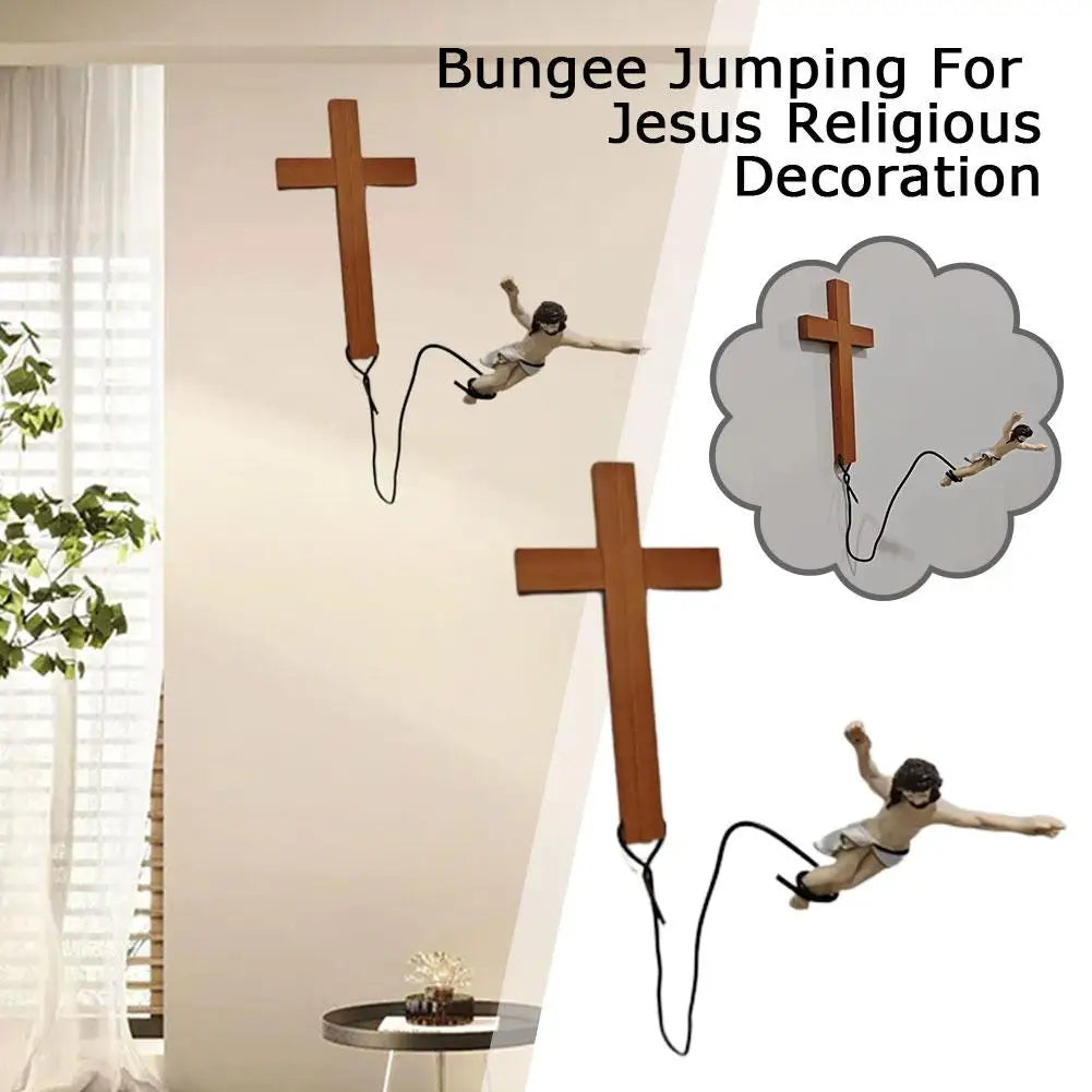 Bungee Jumping Jesus Easter Atmosphere Decorative Ornaments Christ Figure Religious Decorations Holiday Gifts Hanging Ornaments