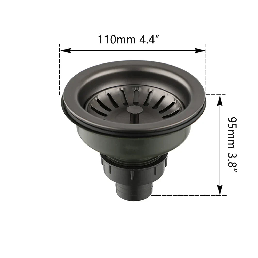 AquaGuard Stainless Steel Sink Strainer with Odor Filter – Pop-Up Stopper & Anti-Blocking Basket