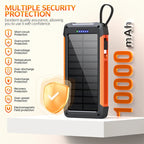 Voltaris MagCharge Solar Powerbank 10000mAh | Magnetic Wireless Charging | 22.5W Fast Charging Function | With Cable & Flashlight | For iPhone, Samsung & Co.