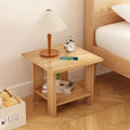 Solid Wooden Nightstand with Two Layers in Modern Design