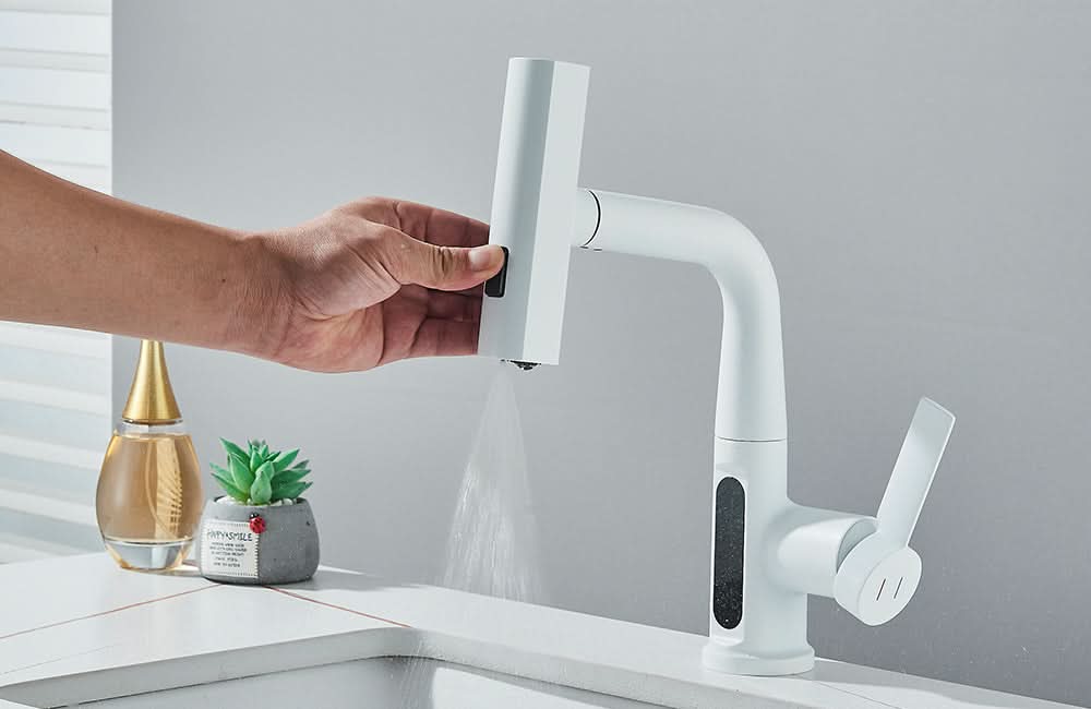 LUXOR - Modern digital washbasin tap