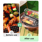 BBQFlare ProGrid Basket | Directly over Charcoal | Stainless Steel & Ergonomic Handle | Dishwasher Safe