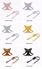 Adjustable Leather Dog Harness with Custom Engraving