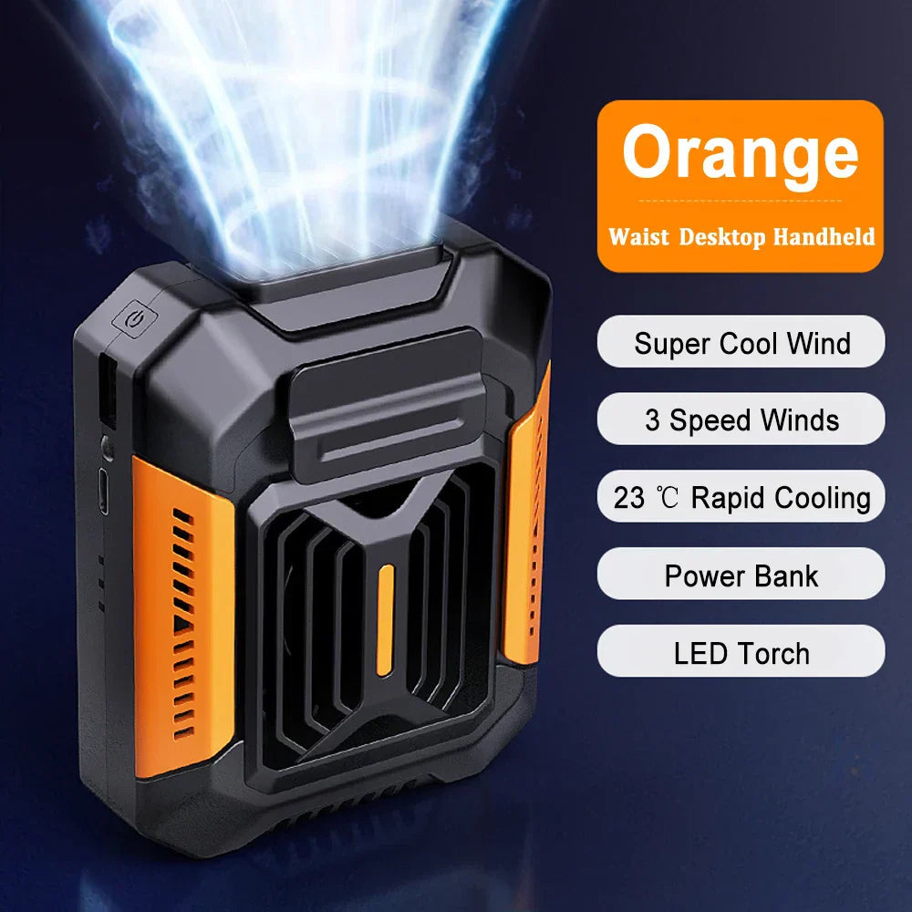 Venturio 3-in-1 Clip Fan | With LED & Powerbank | Portable & Powerful | 4000 mAh Battery